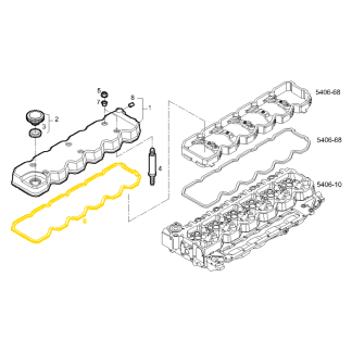 504070038, FPT N67 Head Cover Gasket