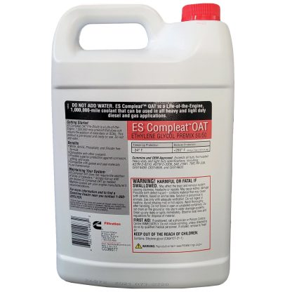 CC36077, Cummins Fleetguard Coolant Antifreeze Red 50/50 ES Compleat OAT (1 Gallon) - Image 2