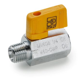 MV608-6, Parker Industrial Ball Valves - Chrome Plated Brass Ball Valves